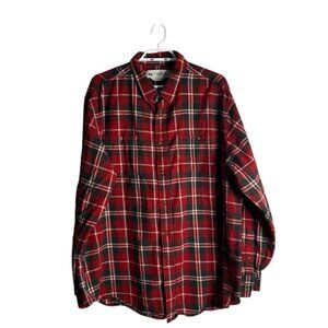 Wind River Men's Red Buffalo Plaid Classic Fit Button-Down Shirt